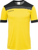 Uhlsport Offense 23 Shirt Korte Mouw Kinderen - Geel / Zwart / Antraciet | Maat: 128