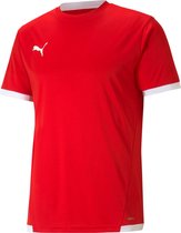 Puma Teamliga Shirt Korte Mouw Kinderen - Rood / Wit | Maat: 176