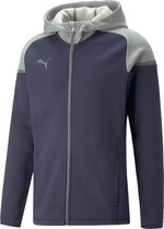 Puma Team Cup Casuals Jas Met Kap Kinderen - Marine | Maat: 152