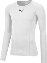 Puma Liga Baselayer Shirt Lange Mouw Kinderen - Wit | Maat: 152