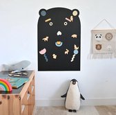 FERFLEX - Teddybeer - magneetbord zwart - magneetsticker - magneetbord voor kinderen - magneetbord kinderkamer - magneetbord speelgoed - memobord