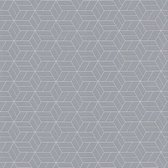 Grafisch behang Profhome 369204-GU vliesbehang licht gestructureerd met grafisch patroon glinsterend grijs zilver 5,33 m2