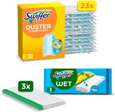 Swiffer Duster 23 Navullingen + 3 Vochtige Vloerdoekjes