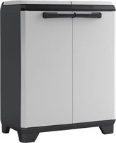 Keter 9735000 Armoire de recyclage Séparation Premium , noir/gris, 68 x 39 x 92 cm, avec ouverture à pression