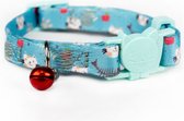 Kattenhalsband Veiligheidssluiting Kattenbandje Kitten Halsband Katten Halsband Reflecterend Verstelbaar 19-27Cm-blauw