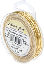 Artistic wire 18 gauge (1.02mm) - tarnish resistant brass - 9,1 meter