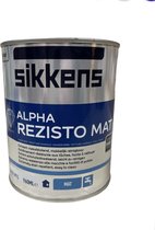 Sikkens Alpha Rezisto Mat - Matte vlekafstotende en makkelijk reinigbare muurverf - 1 L - Wit