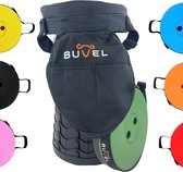 Buvel® Opvouwbare kruk - Kruk - Krukje - Campingstoel - Inklapbaar - Telescopisch - Visstoel - Voetensteun - Rond groen met kussen