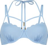 Hunkemöller Voorgevormde beugel bikinitop Scallop Blauw C80