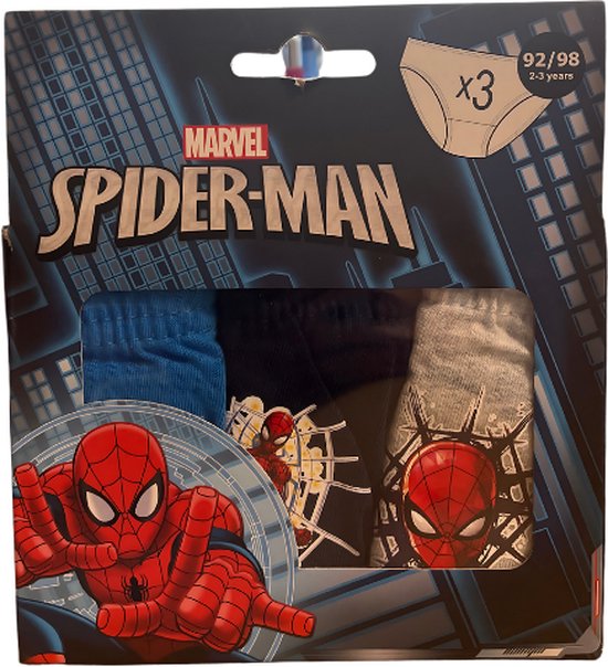 Spiderman slips - onderbroeken - ondergoed - set van 3 in box - maat 116/122