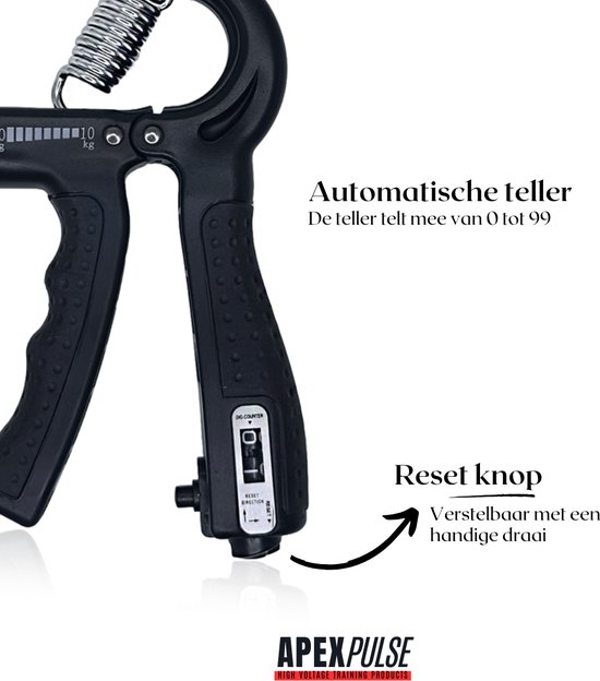 U-Fit One Teller Handtrainer 10 tot 60kg - Verstelbare Handgrip