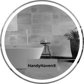 HandyHaven® - Ronde spiegel met LED verlichting - 81 CM - 3 type kleuren warm/koud - 3 type helderheid - 8KG - Touch knop - Rond - Badkamer - Verkleedkamer - Make-up spiegel - Slaapkamer - Gangpad - Modern - Wandmontage