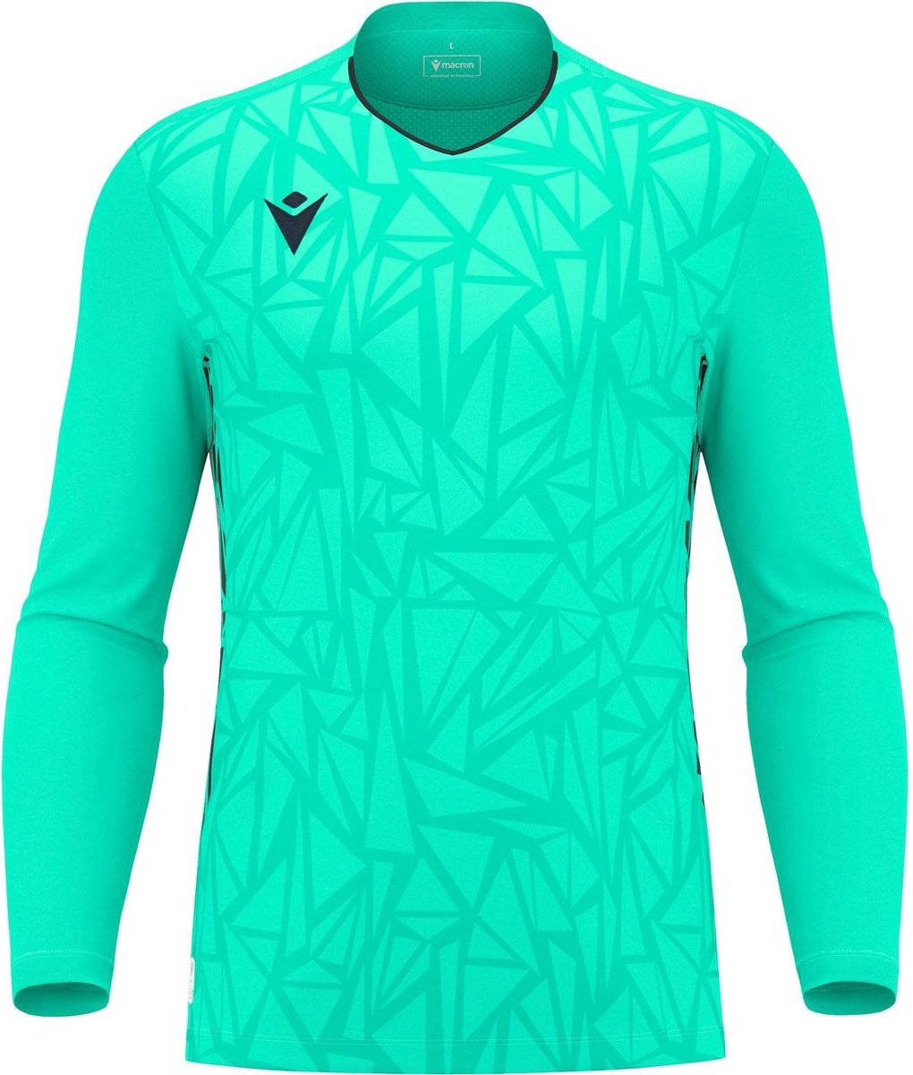 Macron Corvus Eco Keepershirt Lange Mouw Heren - Turkoois / Zwart | Maat: L