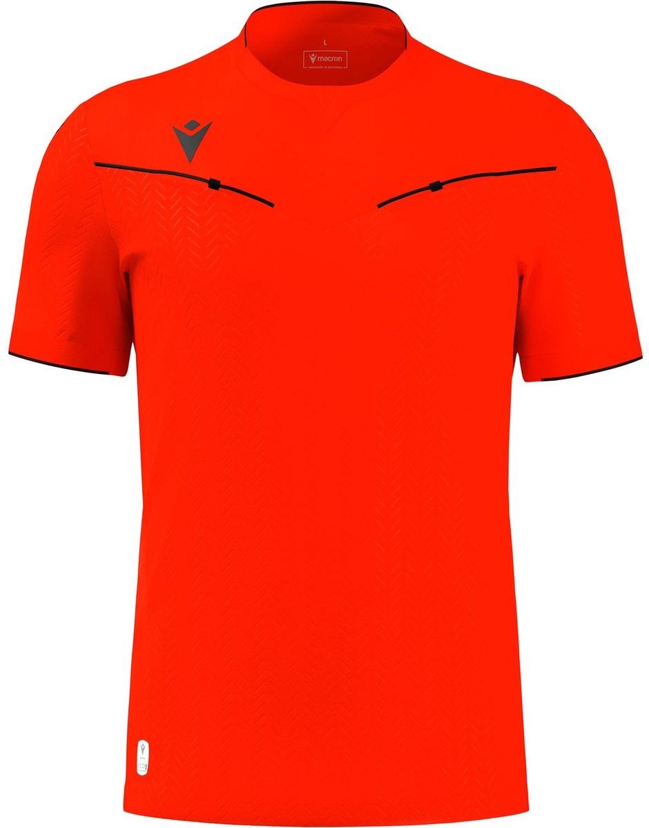 Macron Ponnet Eco Scheidsrechtersshirt Korte Mouw Heren - Fluorood | Maat: XXL