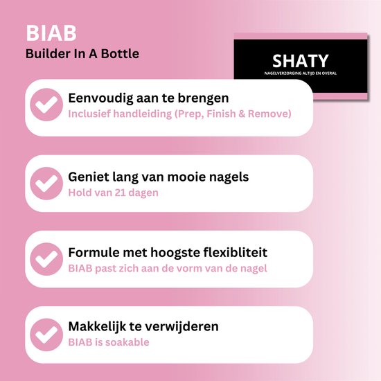 BIAB Builder In A Bottle: Makkelijk aan te brengen, houdt 21 dagen, flexibel