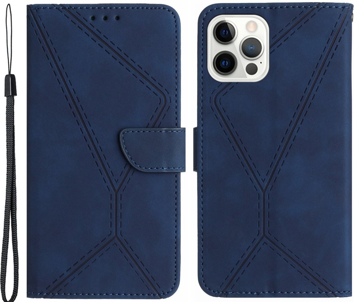 Cityhoesje-iPhone 15 Pro Max hoesje - Lederlook - Book case-