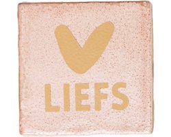Lottea Tegeltje met tekst ´Liefs´ - tegeltje, tegeltjes met tekst, tegeltjes met spreuken, vriendin cadeau