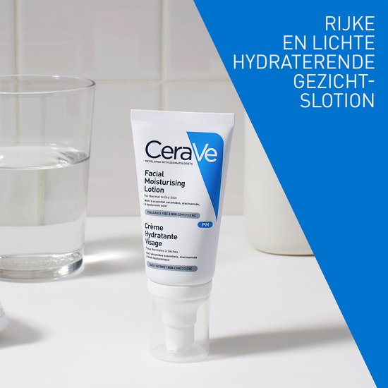 CeraVe Hydraterende Gezichtscrème - voor de Normale tot droge huid - met Niacinamide - 52ml - CeraVe