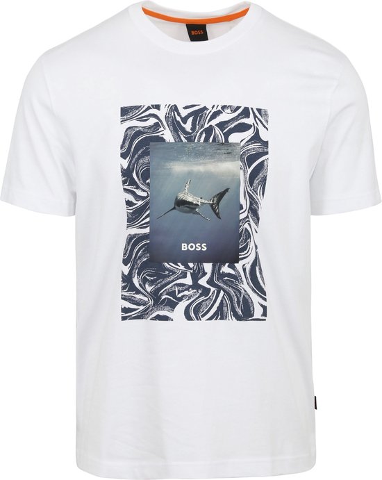 BOSS - T-shirt Tucan Wit - Heren - Maat XL - Modern-fit