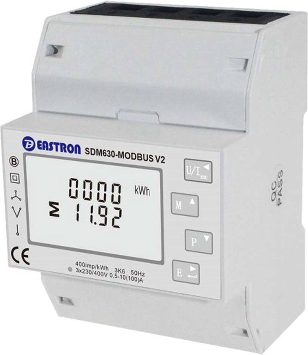 Growatt TPM-CT-E 100A 3 fase meter met 3 CT klemmen