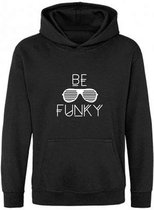Be Friends Hoodie - Be Funky - Kinderen - Zwart - Maat 7-8 jaar