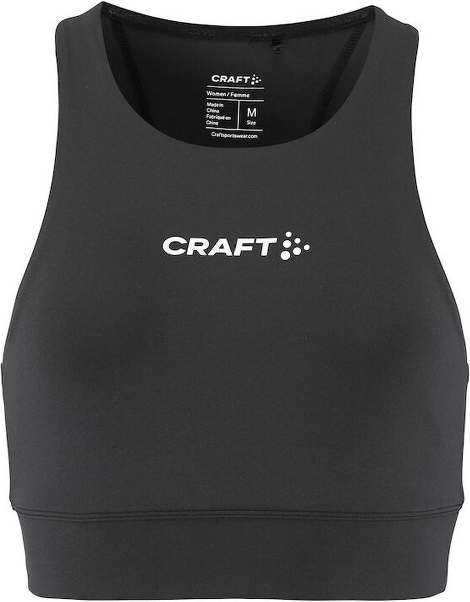 Craft Rush 2.0 Crop Top Dames - Zwart | Maat: XXL