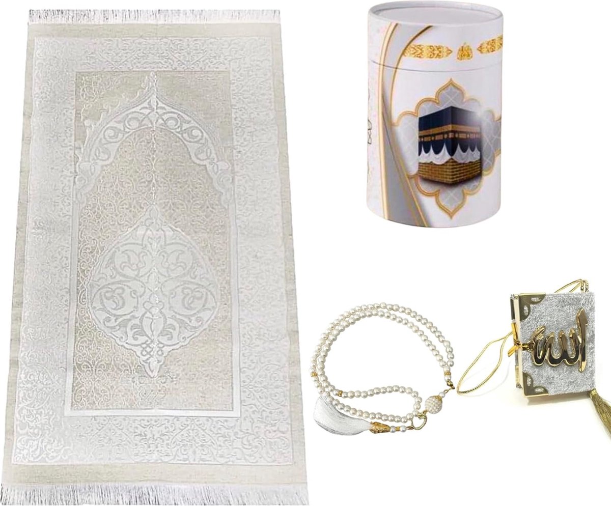 Islamitisch Gebedskleed - Vloerkleed - Geschenkdoos - Inclusief Tas, Tasbih & Miswak - Comfortabel