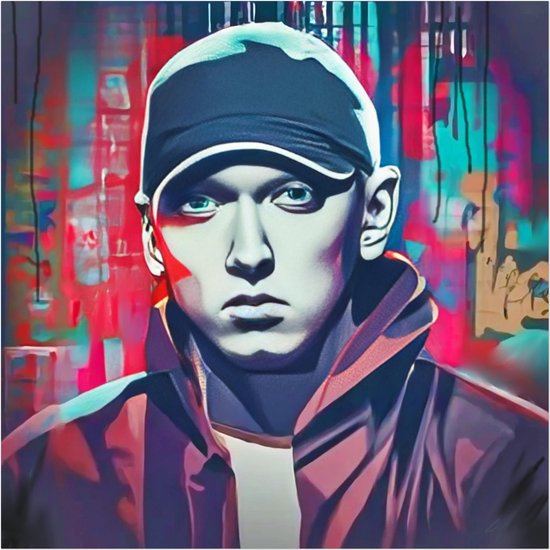 Eminem slim shady poster | posters Eminem | 50 x 50 cm | rap hiphop rapper | WALWALLS.STORE