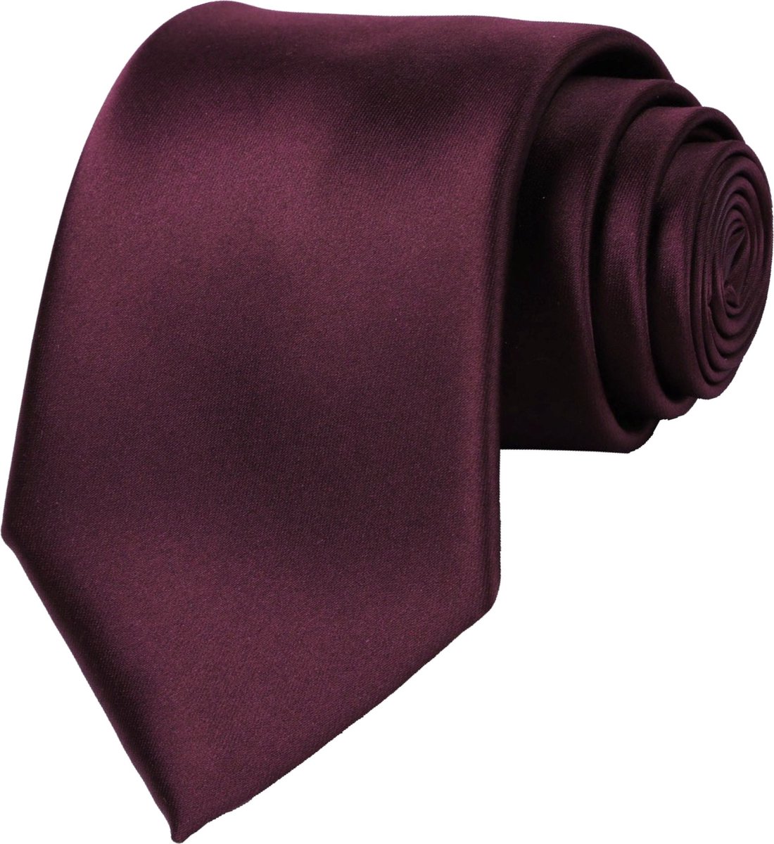 Fako Fashion - Stropdas - Effen - Satijn - 8cm - 145cm - Roodbruin