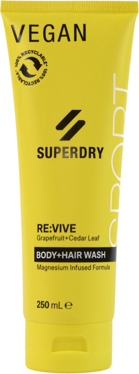 Goedkoopste Superdry Sport RE vive Body hair wash 250 Milliliter