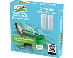 TOPBUXUS Feromoon/lokstof Buxusmot - 2 stuks navulling Buxus mottenval voor een volledig seizoen