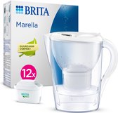BRITA - Carafe filtrante à eau - Marella Cool - 2,4 L - Wit avec 12 cartouches filtrantes MAXTRA PRO ALL-IN-1 - Pack économique - Offre à durée limitée