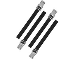 Proplus caravan/camper fietsen spanbanden/sjorbanden/bindriemen - 4x stuks - 30 cm - Auto/caravan/camper fiets accessoires