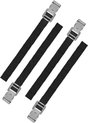 Set van 4x stuks caravan/camper fietsen spanbanden/sjorbanden/bindriemen 30 cm - Auto/caravan/camper fiets accessoires