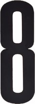 Autocollant numéro 8 noir 10 cm