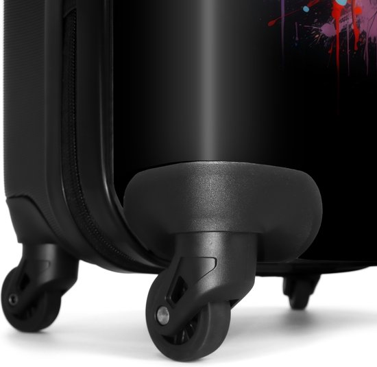 NoBoringSuitcases.com® - Grande valise Le highlander écossais en tant qu'art du graffiti - Bagage - Valise de voyage - Valise chariot - Valises 67cm