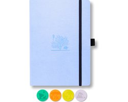 Dingbats* Earth A5 Notitieboek - Sky Blue Great Barrier Reef Stippen - Bullet Journal met 100 gsm Inktvrij Papier - Schetsboek met Harde Kaft, Genummerde pagina's, Index- en sleutelpagina's