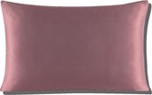 YOSMO - Zijden kussensloop - kleur rosewood - 66 cm x 51 cm - 100% Zijden - Moerbei - Premium Silk Pillowcase