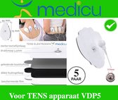 Électrodes pour appareil TENS VDP5 de Medicu - Qualité Premium - Set de 10 pièces (5 paires)