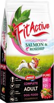 Panzi Pet Pure - Salmon & Rosehip - Hypoallergeen hondenvoer - Glutenvrije hondenbrokken voor volwassen honden van middelgrote rassen met normale activiteit - Zonder kip, gevogelte en tarwe - Zalmsmaak - 3kg