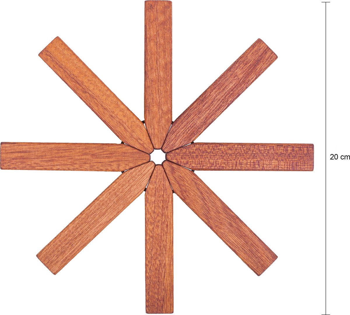 QUVIO Pannenonderzetters op de boomvormige standaard - Pannenonderzetter - Pannenonderzetters - Panonderzetter - Pannenonderzetter set van 3 - Panonderzetter hout - Pannenonderzetter hout - Houten pannenonderzetter - Set van 3 - Hout — cadeau in Koken & Dineren - foto 5