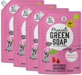 Marcel's Green Soap Universeel Wasmiddel Refill Patchouli & Cranberry 4 x 1L