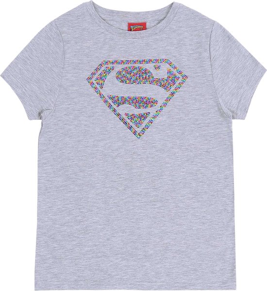 Grijs T-shirt, Superman T-shirt met pailletten