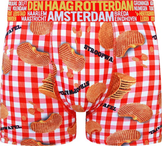 Heren boxershorts 2 pack stroopwafel