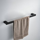 Handdoekstang wandbeugel 40cm voor badkamer en toilet - zwart roestvrij staal Handoekhouder