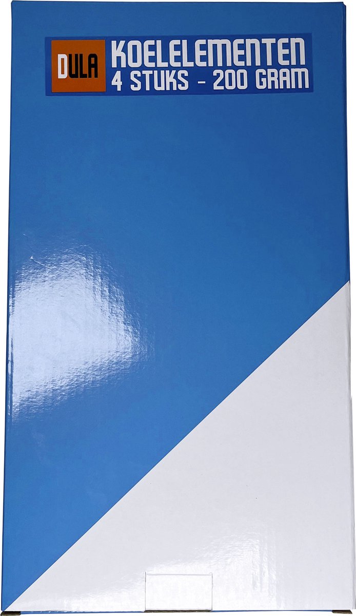 DULA Blauwe Koelelementen - 4 stuks 200 gram - 8 x 15 x 2 cm van DULA — afbeelding 2