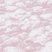 Natuur behang Profhome 377051-GU vliesbehang glad met natuur patroon mat roze wit 5,33 m2
