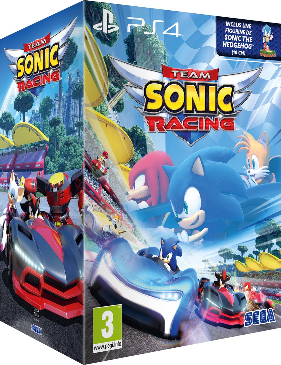 Team Sonic Racing Includes 10cm Sonic The Hedgehog Figurine PS4