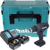 Makita DHP 482 SGJB accu klopboormachine 18 V 62 Nm zwart + 2x accu 6.0 Ah + lader + Makpac