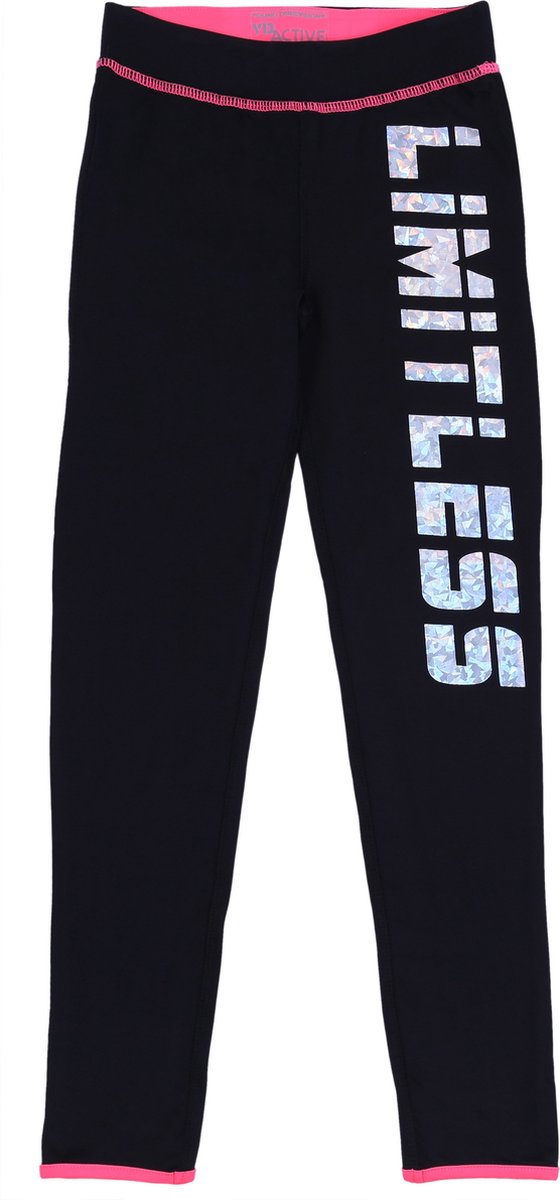 Zwart met roze ACTIVE legging